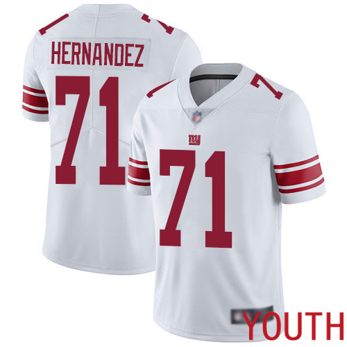 Youth New York Giants #71 Will Hernandez White Vapor Untouchable Limited Player Football NFL Jersey->youth nfl jersey->Youth Jersey
